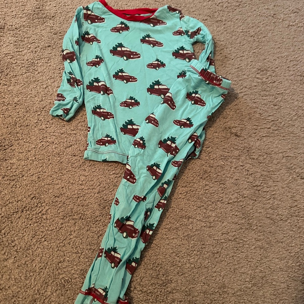 Kickee Pants Mint Vintage Car Matching Set